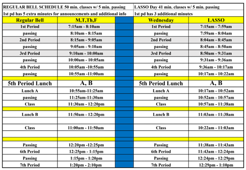 Bell Schedule